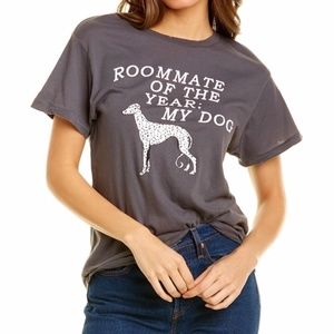 NWT Wildfox Distressed Dalmatian Dog Tee Grey Small